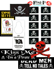 A link to our pirates page in the form of an image featuring products such as our pirate property sign, Jolly Roger tattoo transfers, Pirate Honor bear, Jolly Roger jelly beans and Jolly Roger hot sauce